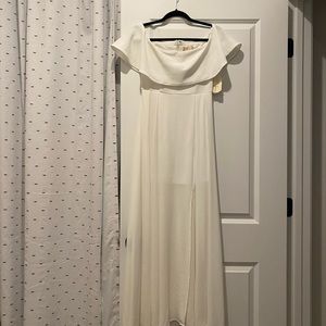 NWT Altair’d State White Off Shoulder Maxi size S
